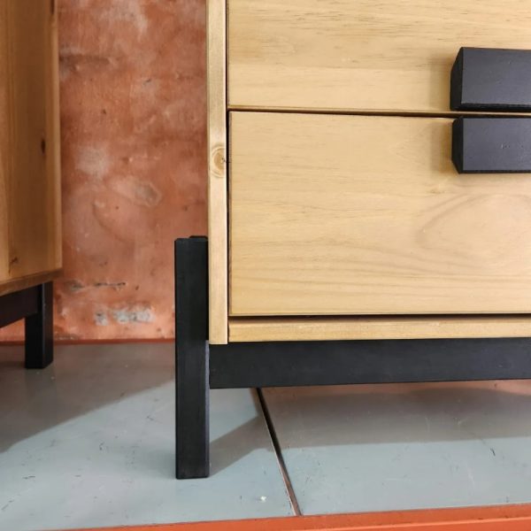 Mesa De Luz 2 Cajones Mesita De Noche Dormitorio - Mweb - Imagen 6