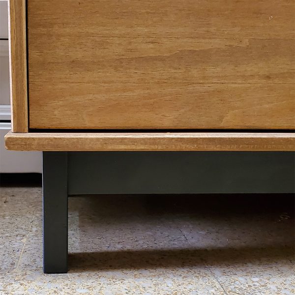 Aparador Bargueño Rack Living Comedor Mueble Madera Ld Lcm Color Miel/negro - Imagen 7