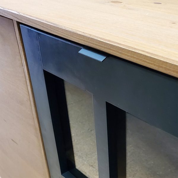 Rack De Tv Aparador Living Comedor Mueble Madera Ld Lcm Color Negro/miel - Imagen 5