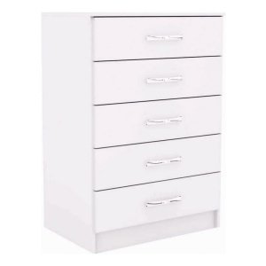 Comodas Cajoneras 5 Cajones Dormitorio Blanco 051
