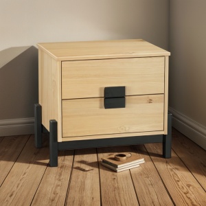 Mesa De Luz 2 Cajones Mesita De Noche Dormitorio - Mweb