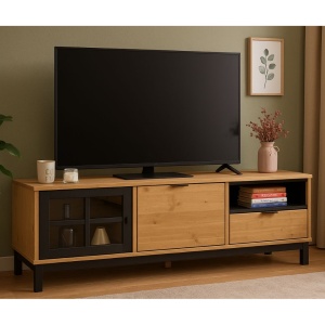 La Cueva Muebles Rack Tv Lcd Led Living Comedor Mueble D Color Negro/miel