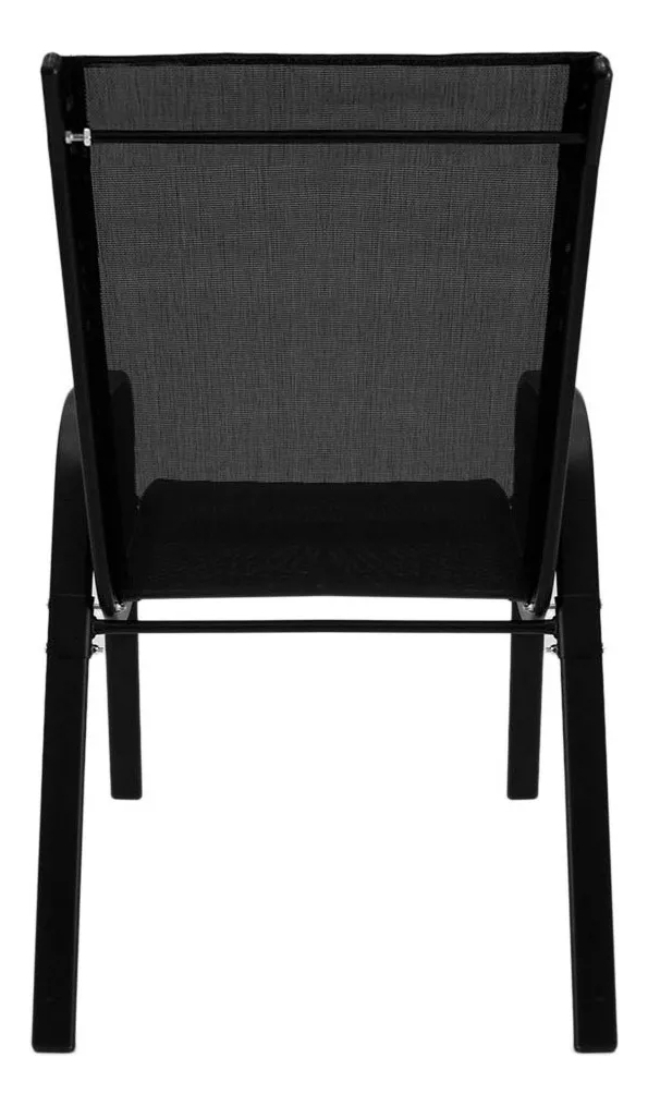 Empoli Em-6021 Juego De Terraza Jardín Mesa Vidrio 2 Sillas Impermeable Negro - Imagen 8