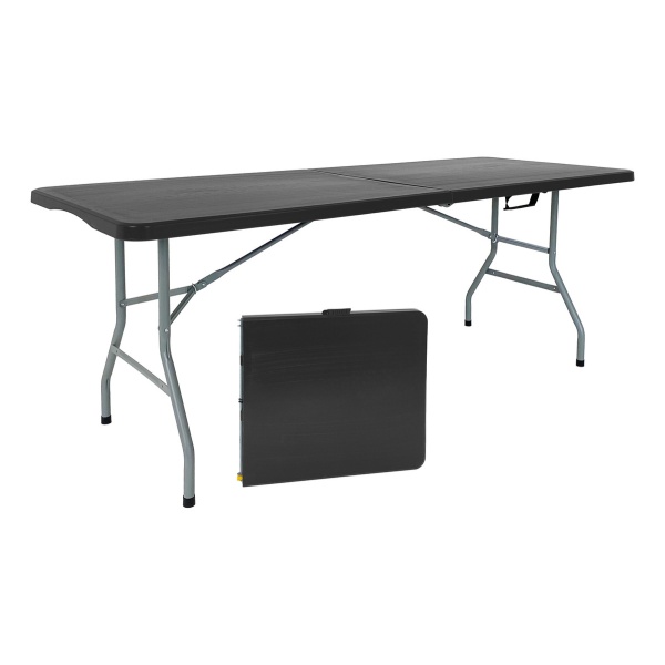 Mesa Plegable Exterior Picnic 180cm Color Negro Gardenlife