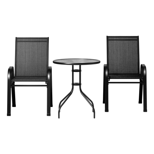 Juego De Jardin Hierro Exteriores - Mesa + 2 Butacas