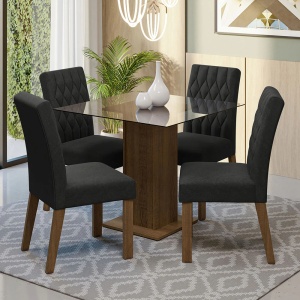 Juego De Living Comedor 4 Sillas + Mesa