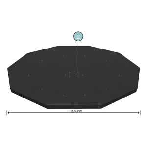 Cubierta Para Alberca Redonda 3.05 M Mod 58036 Color Negro