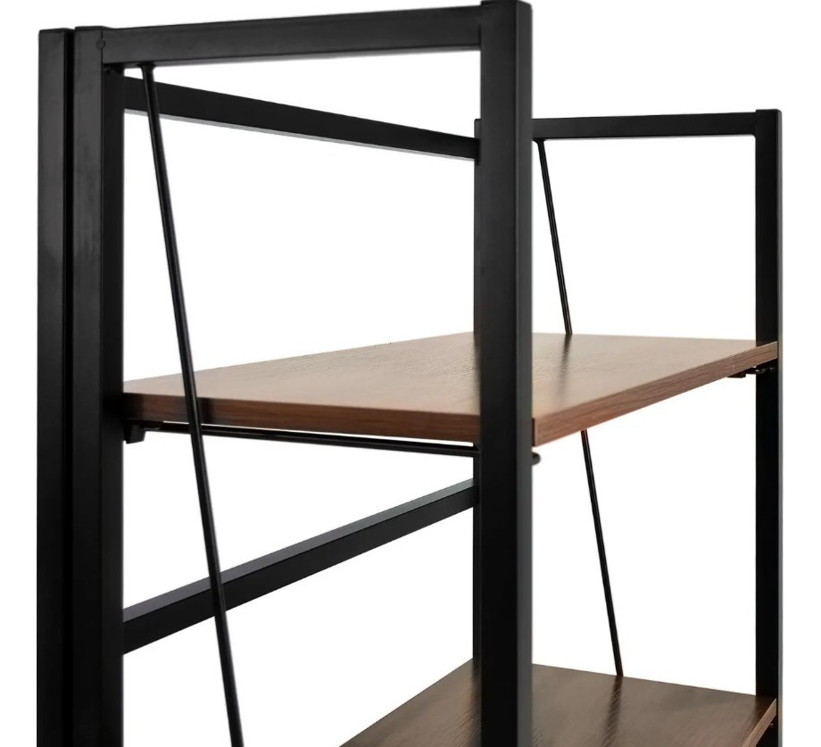 Biblioteca Repisa Estantería Industrial Multiuso Armario Madera / Negro - Imagen 5