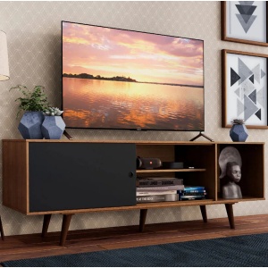 Rack Modular Living Mesa Tv Mueble - Muebles Web Rustico/ Negro