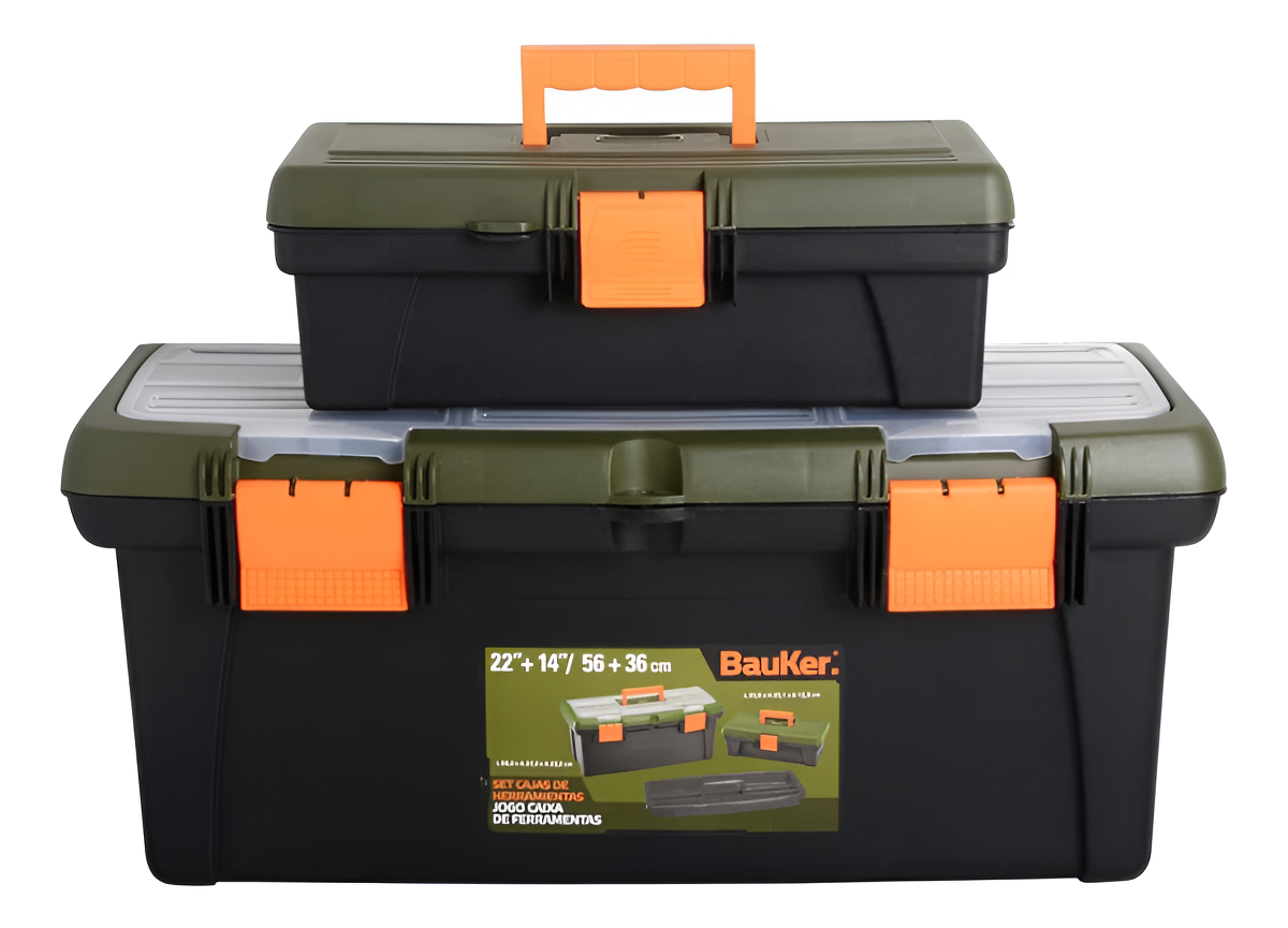 Set 2 Cajas Herramientas Organizadoras Bauker - Muebles Web