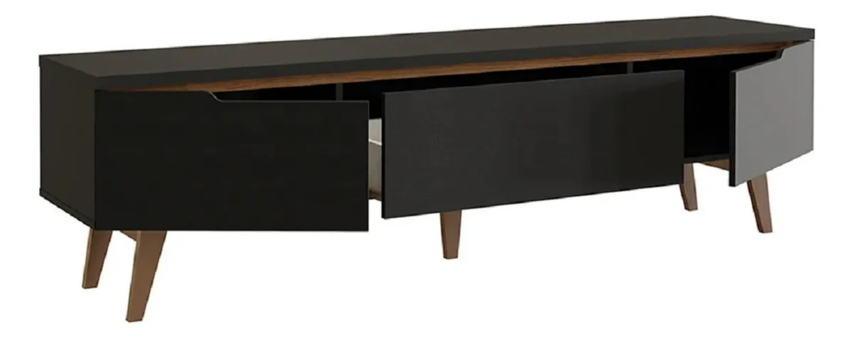 Rack Tv Living Comedor Mueble Modular - Muebles Web Negro - Imagen 3
