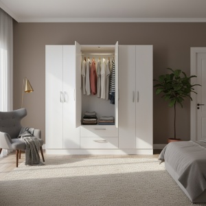 Ropero 6 Puertas 9 Estantes + 2 Cajones - Roperia - Placard