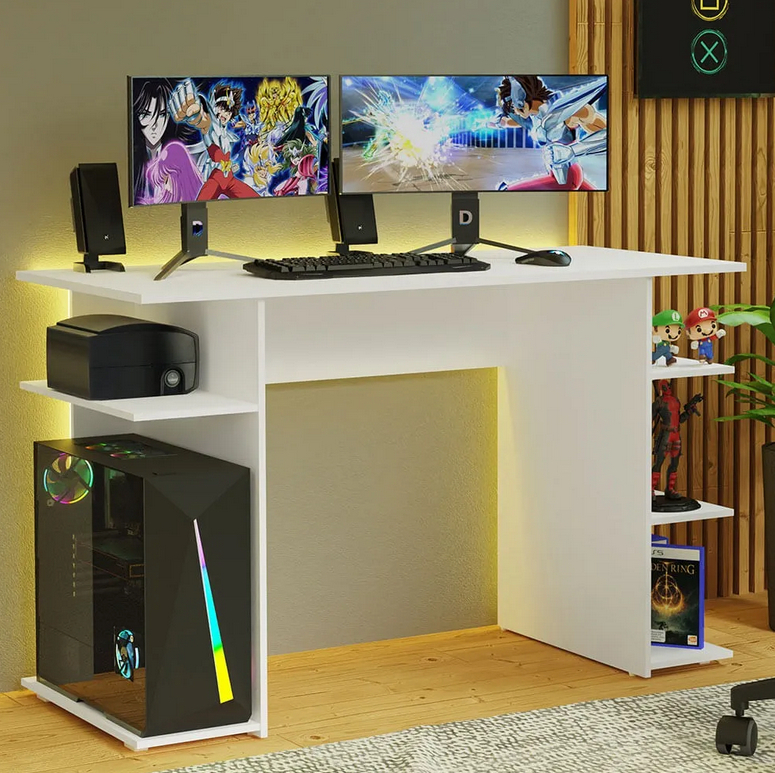 Escritorio Para Pc Mesa De Computadora Gamer - Muebles Web Blanco