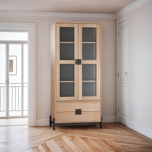 Biblioteca Estanteria Multiuso Cristalero Armario - Mweb