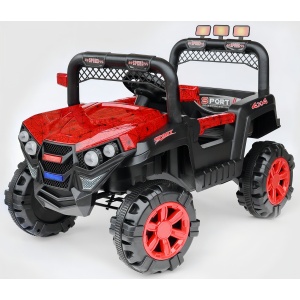 Auto A Batería Jeep Control Remoto Eléctrico Luz Música Color Rojo