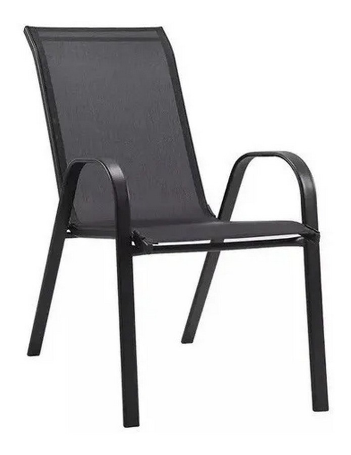 Butaca Silla De Jardin Hierro Exteriores - Textilina - Mweb - Negro