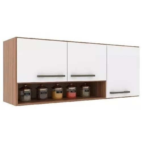 Mueble De Cocina Combo Panelero Aéreo Bajo Mesada Premium - Manchester/Blanco - Imagen 2