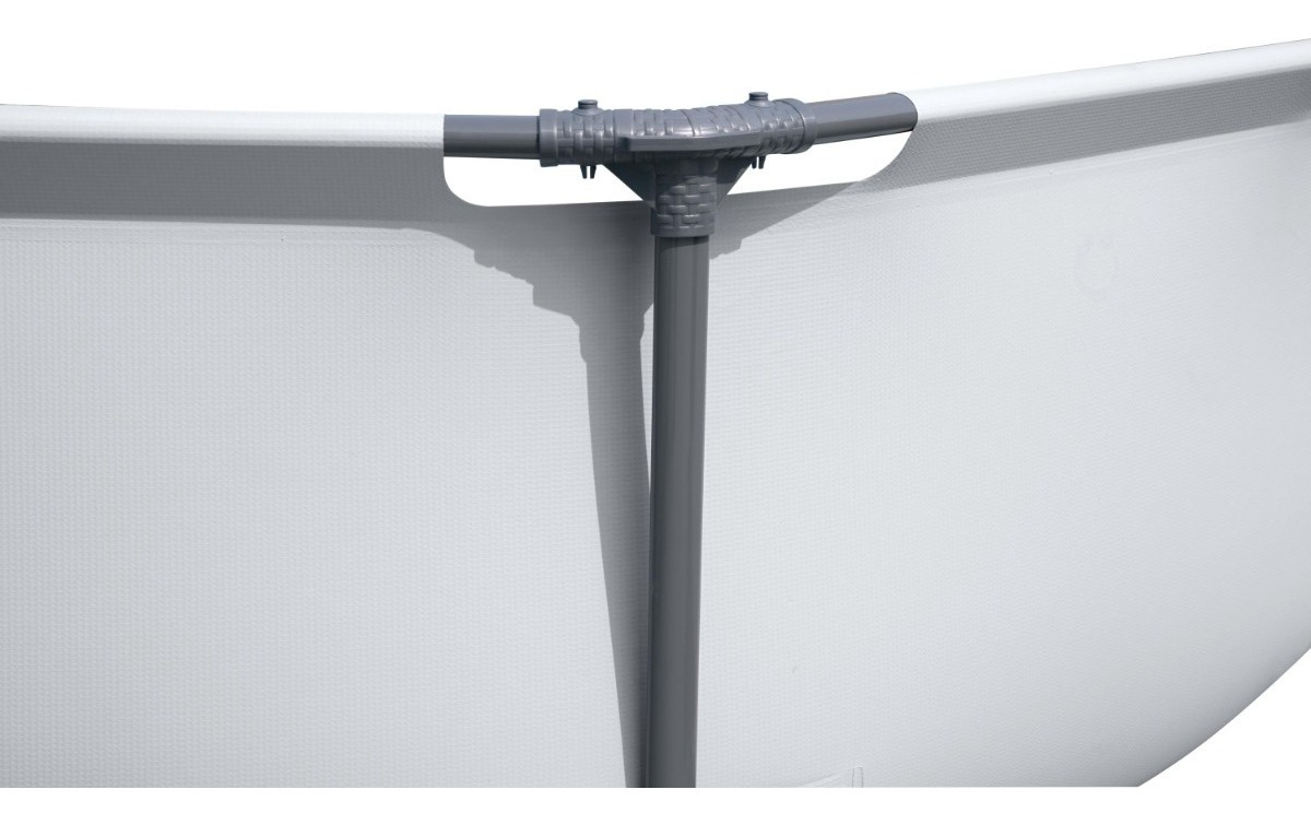 Pileta Estructural Bestway Steel Pro Max 561gx X 3.05 M De Ancho X 3.05 M De Diámetro Gris Claro Piedra Prismática - Imagen 3