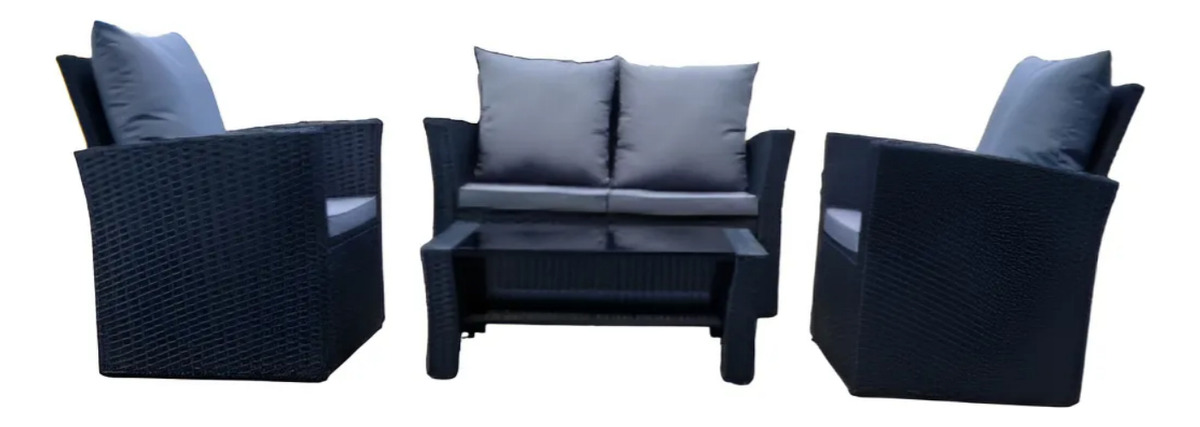 Set De Jardin 4 Piezas Exterior Mesa Sillones - - Imagen 2