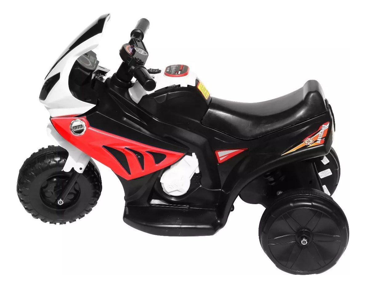 Moto Batería Para Niños Niñas Luces Y Sonido Encendido Autom - Rojo