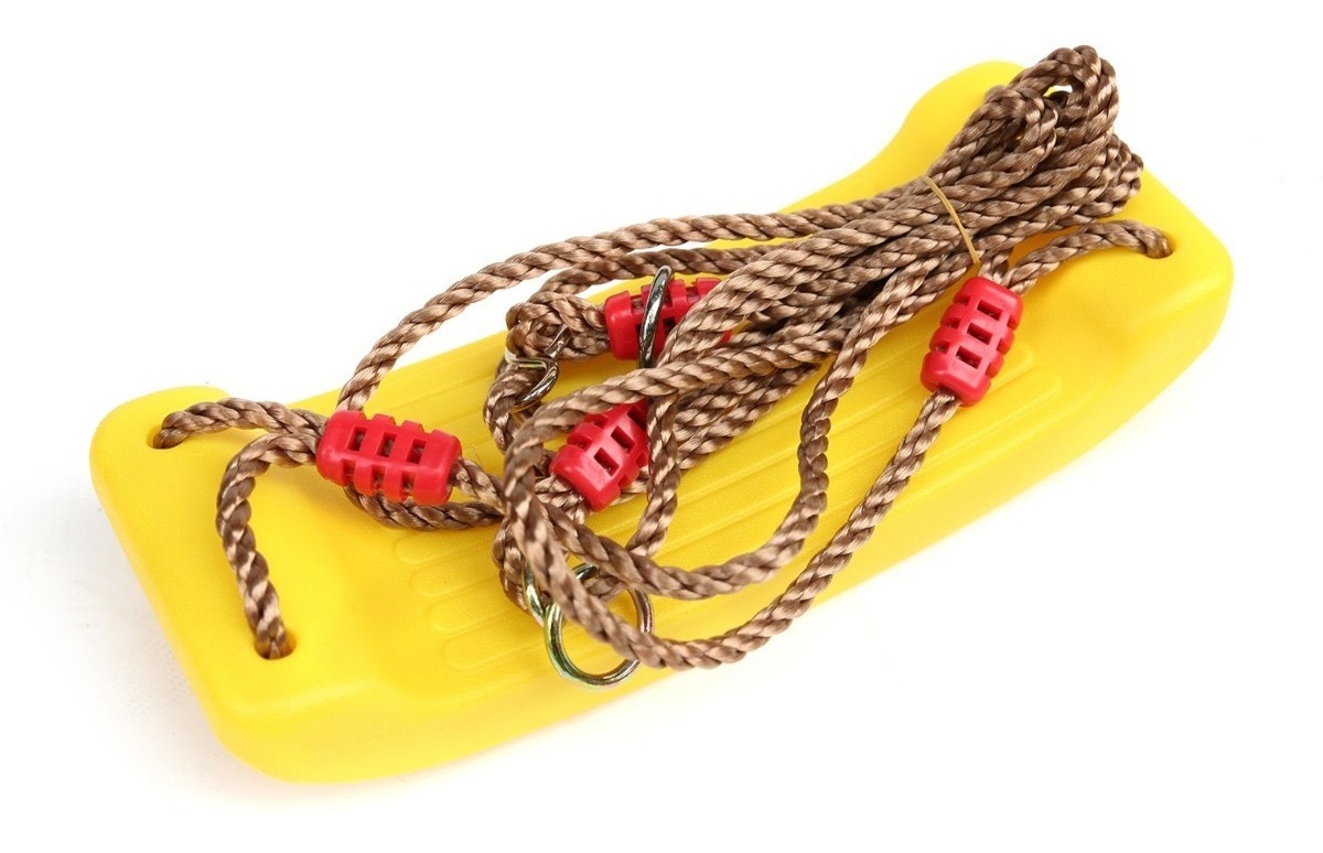 Hamaca Infantil Para Niños De Plástico Con Cuerdas Gruesas - Amarillo