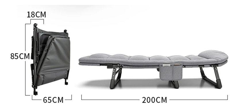 Catre Plegable Acolchonado Reposera Camping Aire Libre- Mweb - Imagen 3