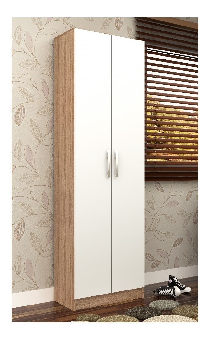 Biblioteca - Estantería - Zapatera - Ropero Armario Multiuso - Blanco/Demolición - Imagen 2