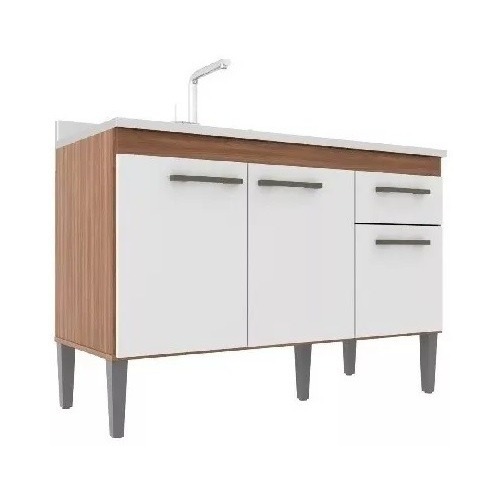 Mueble De Cocina Combo Panelero Aéreo Bajo Mesada Premium - Manchester/Blanco - Imagen 3