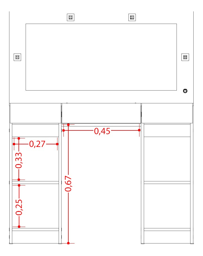 Tocador Camarin Comoda Con Espejo Cajones Organizador Luces - Negro - Imagen 6