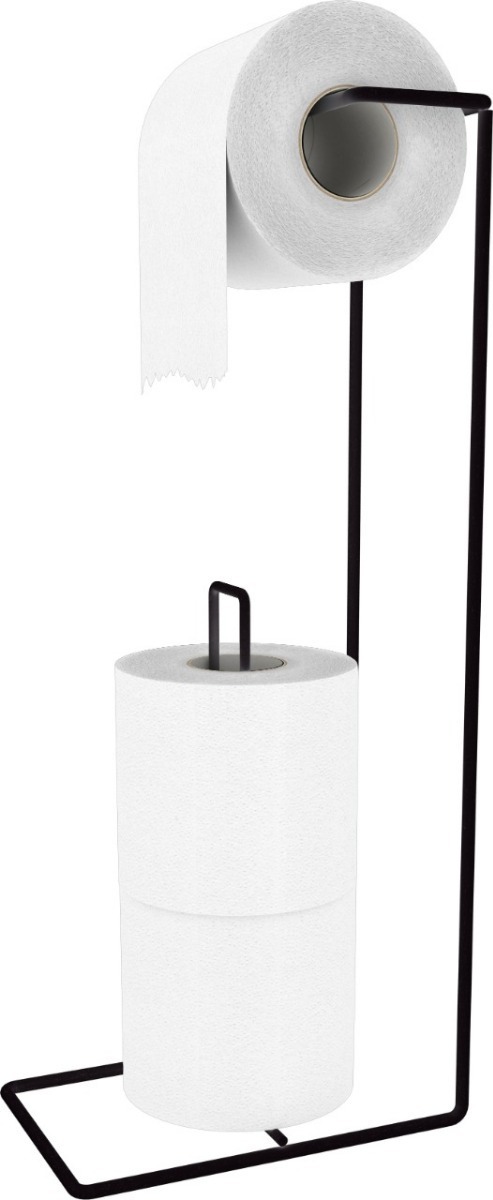 Porta Papel Higiénico Blanco Soporte De Papel Higiénico - Negro