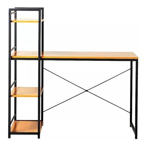 Escritorio Estilo Industrial - Metal Y Madera Mdf