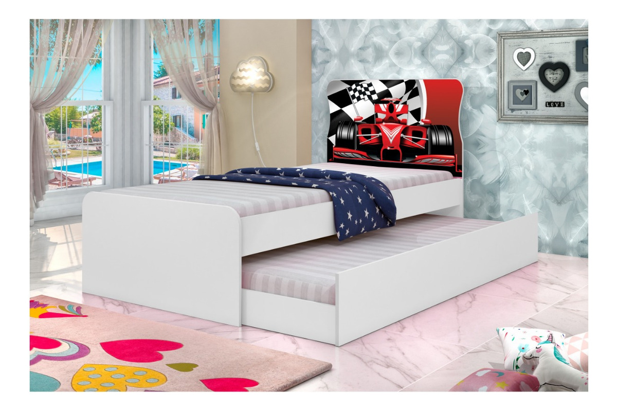 Cama Auxiliar Bicama Marinera Dormitorio Infantil Formula 1 - Imagen 2