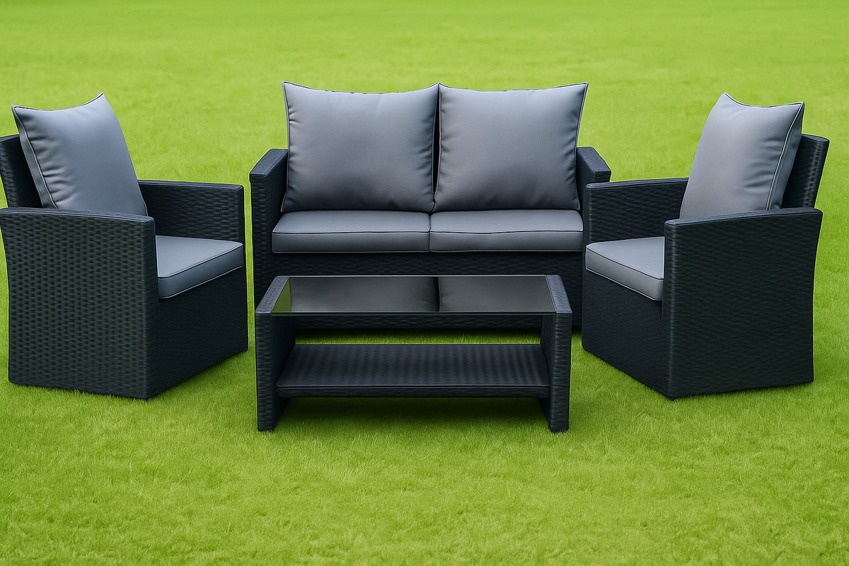 Set De Jardin 4 Piezas Exterior Mesa Sillones -