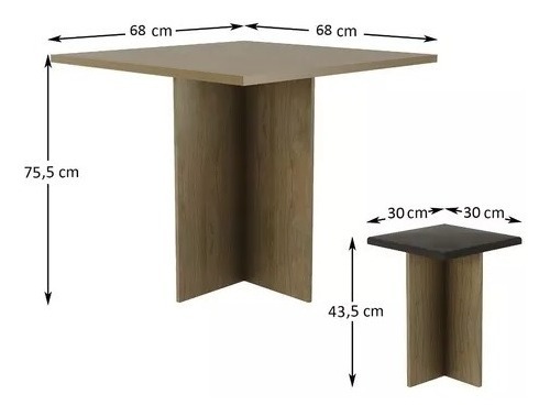 Juego Comedor 4 Sillas - Mesa + Banquetas - Desayunador - Avena - Imagen 4