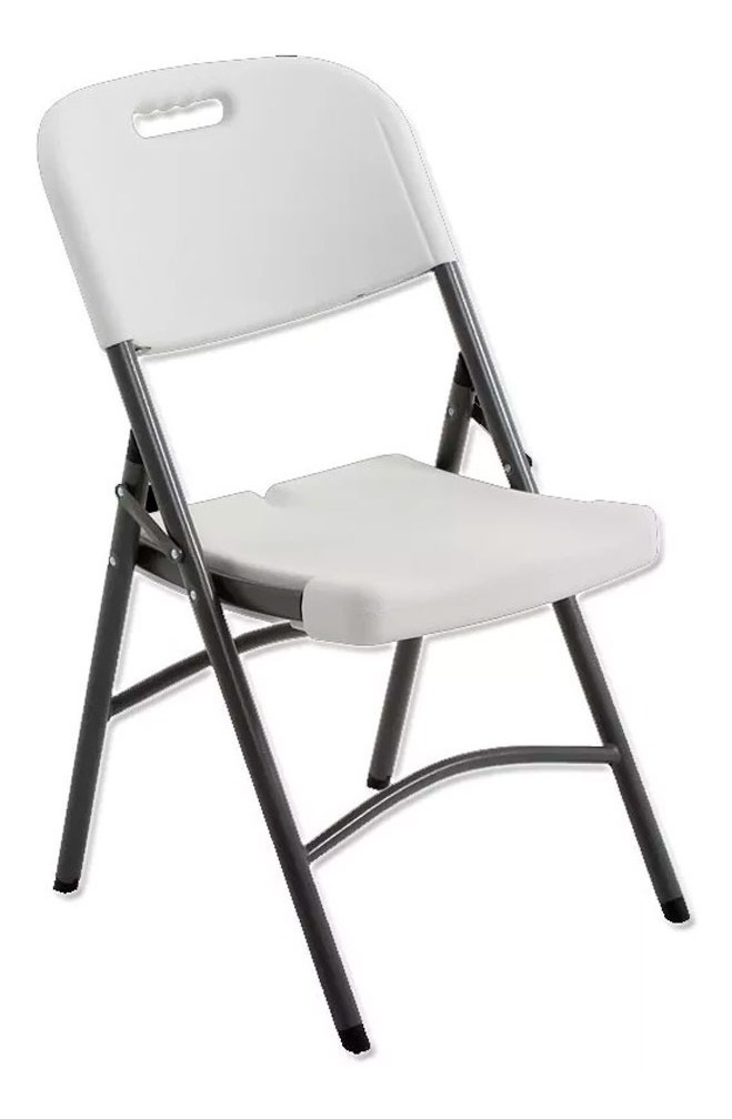 Silla Plegable De Plástico Para Exterior Pvc Blanca Jardín - Imagen 2
