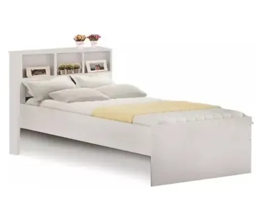 Juego Dormitorio Ropero + Cama + Cajonera + Mesa De Luz - Blanco/Rosa - Imagen 4