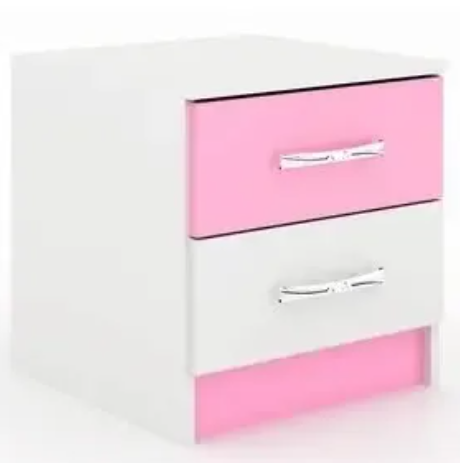 Juego Dormitorio Infantil Rosado Ropero Cuna Cómoda Colchón - Blanco/Rosa - Imagen 4