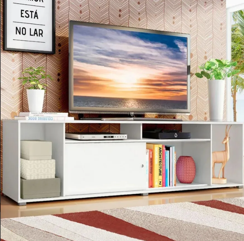 Rack Tv Living Modular Hasta 65′ – Blanco - Imagen 2